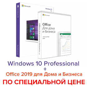 В корзину Windows 10 Professional + Office 2019 для Дома и Бизнеса онлайн