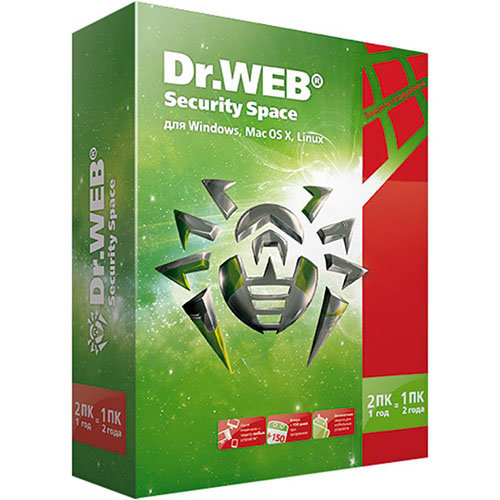 В корзину Dr.Web Security Space Комплексная защита на 1 год 2ПК онлайн